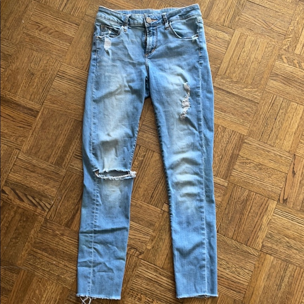 Ripped denim jean